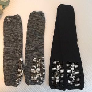 Two pairs of The Bar Method leg warmers.